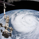 A recent view of Earth from the ISS, showing Hurricane Ida.